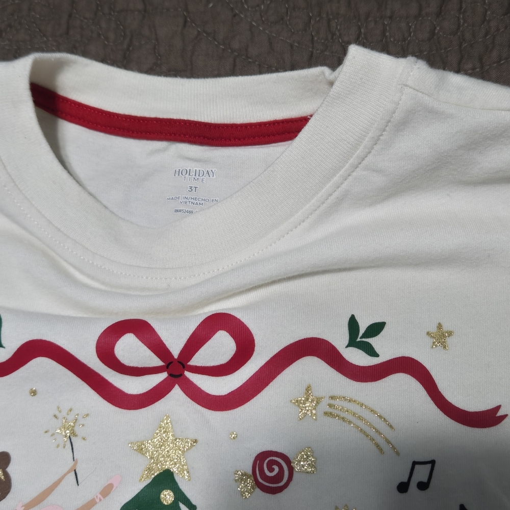 Nutcracker CHRISTMAS Ballet toddler shirt, sparkle and shine, 3T - Picture 8 of 9
